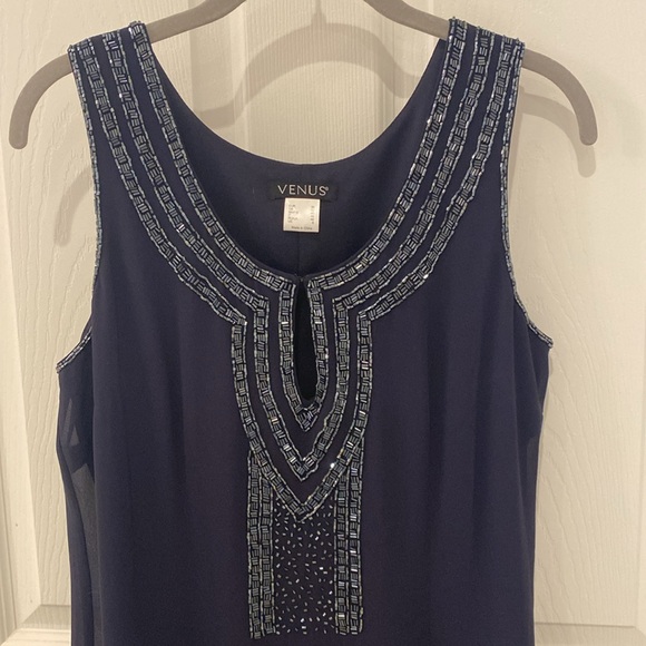 NWOT Venus beaded party cocktail dress. 6 - Picture 5 of 13